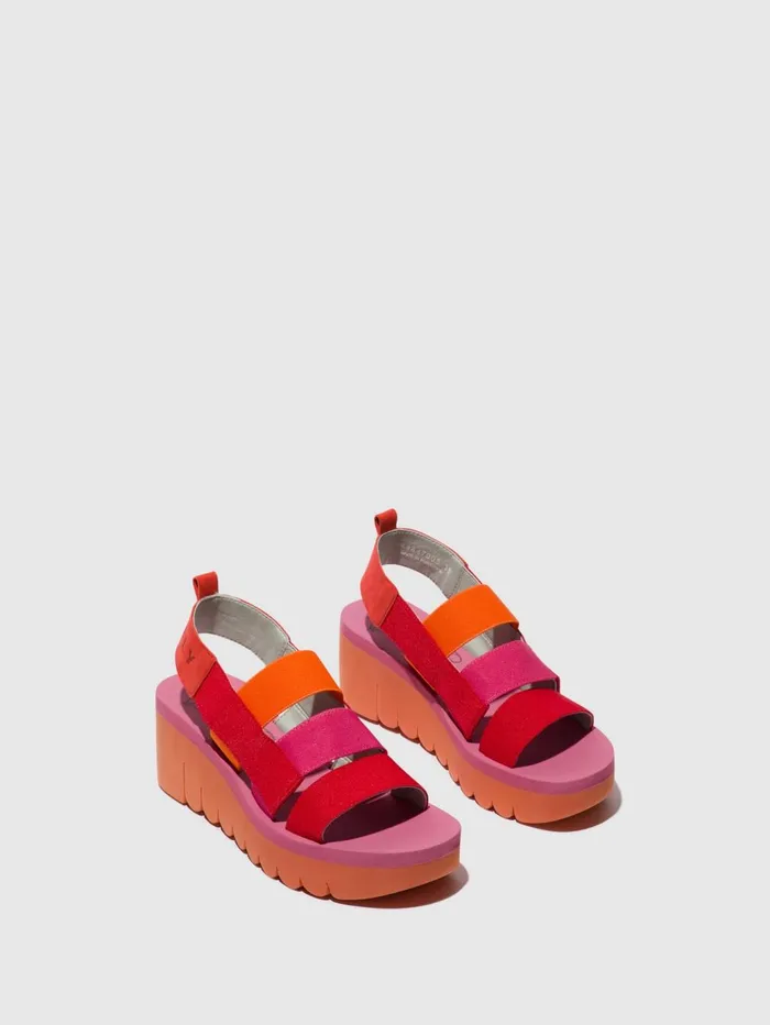 Strappy Sandals YERE847FLY REDORANGE ROSE Women Fly London Sandals