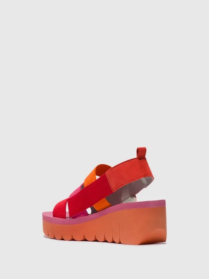 Strappy Sandals YERE847FLY REDORANGE ROSE Women Fly London Sandals