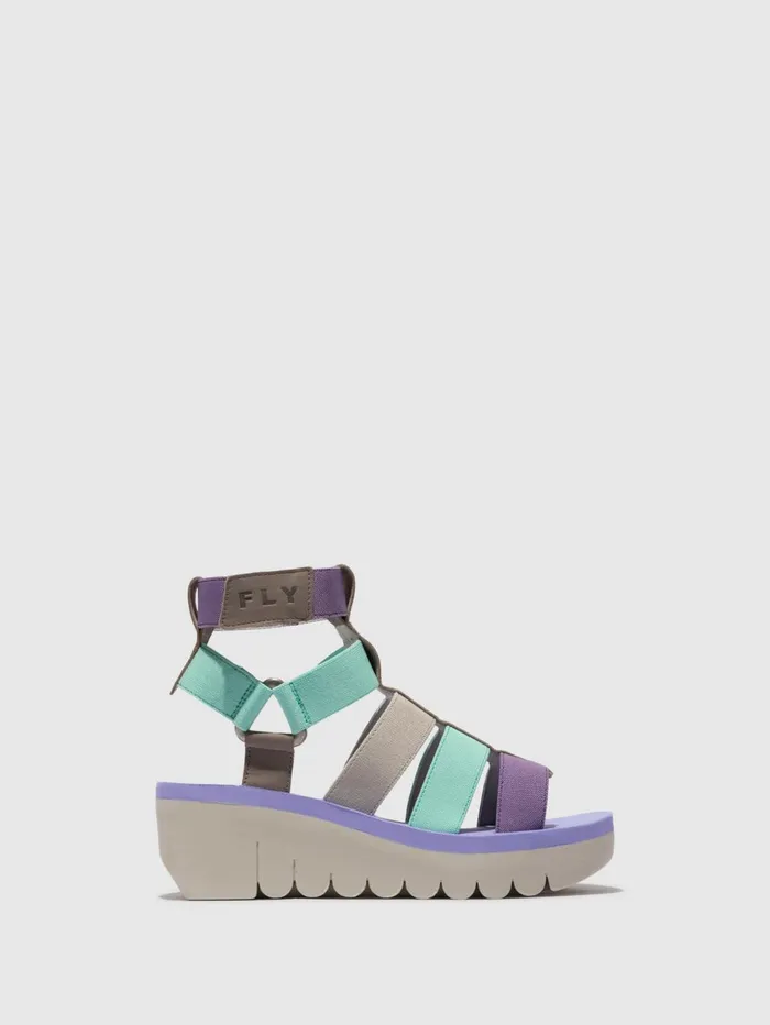 Strappy Sandals YUFI032FLY GREYMULTICOLORVIOLET Women Fly London Sandals