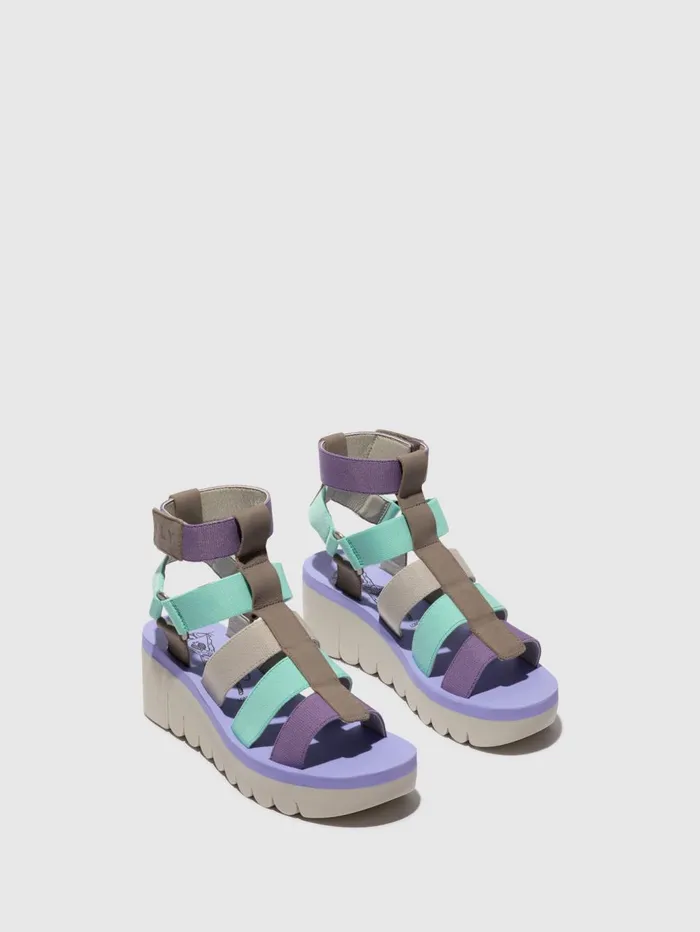 Strappy Sandals YUFI032FLY GREYMULTICOLORVIOLET Women Fly London Sandals