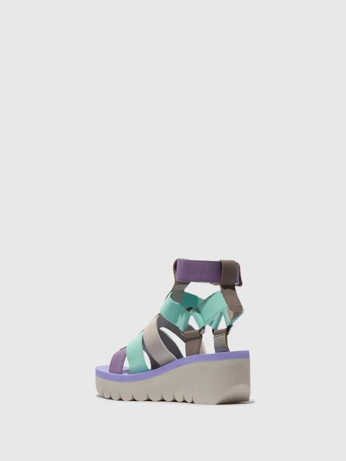 Strappy Sandals YUFI032FLY GREYMULTICOLORVIOLET Women Fly London Sandals