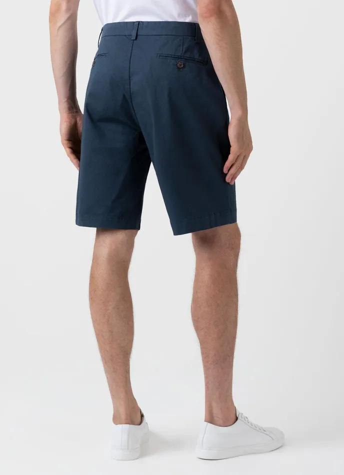 Stretch Cotton Twill Chino Shorts Shale Blue Men SUNSPEL Shorts
