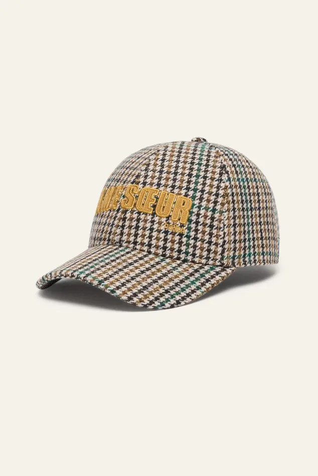 Striped Cap Hame Brown Women Baandsh Hats