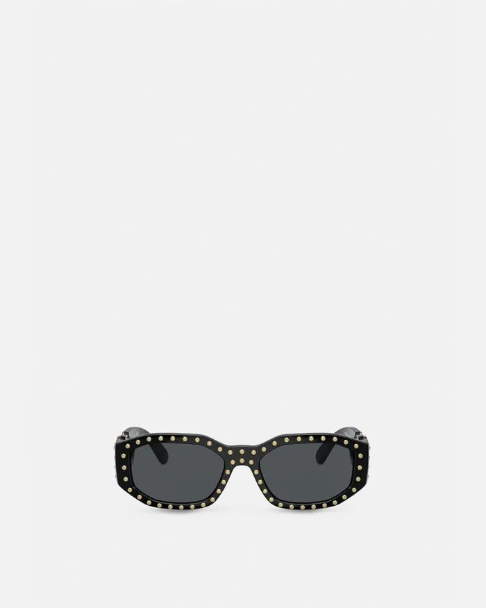 Studded Medusa Biggie Sunglasses Black WomenMen Versace Sunglasses