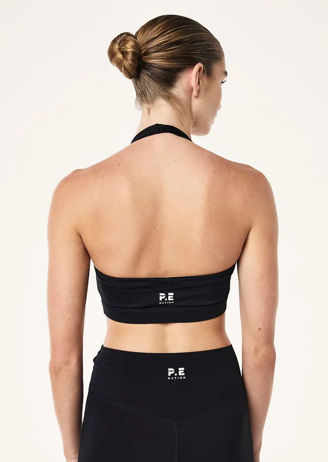 StudioSoft PE Nation Women UNWIND SPORTS BRA IN BLACK