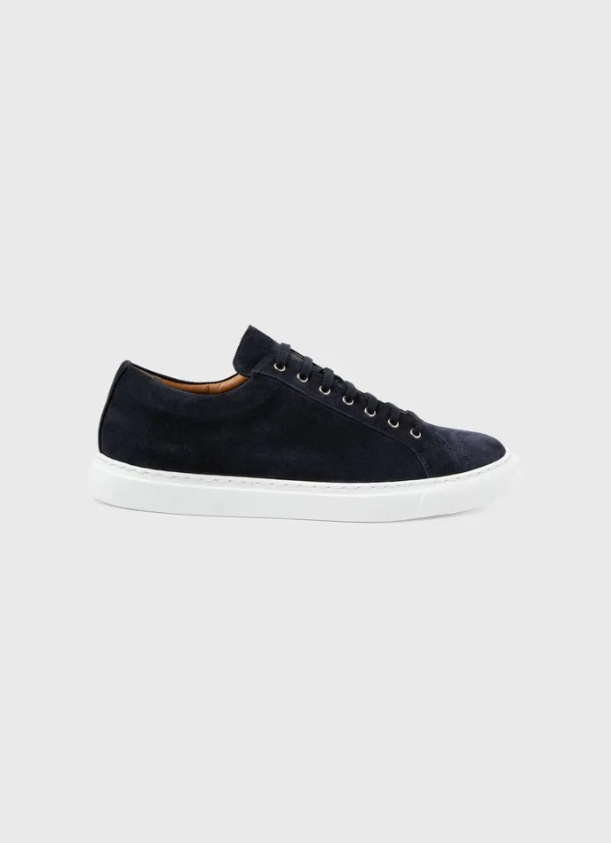 Suede Tennis Shoe Navy Men SUNSPEL Shoes