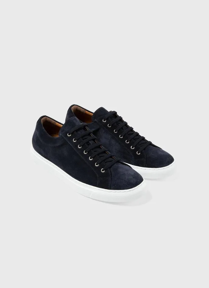 Suede Tennis Shoe Navy Men SUNSPEL Shoes
