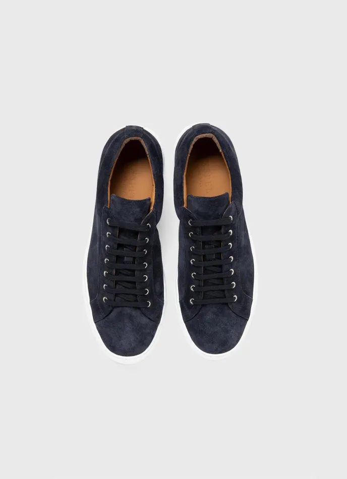 Suede Tennis Shoe Navy Men SUNSPEL Shoes