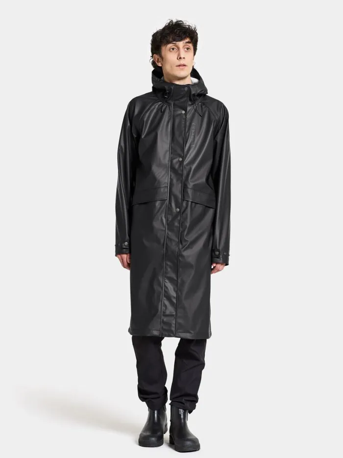Sund Unisex Parka Galon Black WomenMen Didriksons Lightweight Jackets