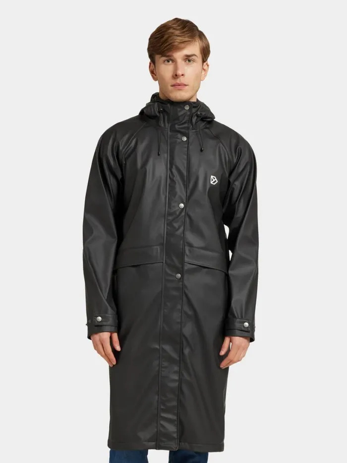 Sund Unisex Printed Parka Galon Black WomenMen Didriksons Lightweight Jackets