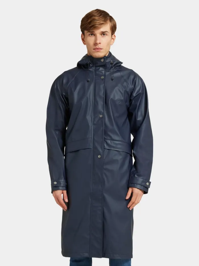 Sund Unisex Printed Parka Galon Dark Night Blue WomenMen Didriksons Lightweight Jackets