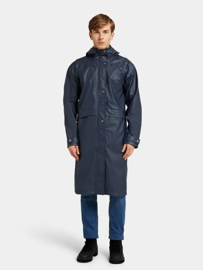 Sund Unisex Printed Parka Galon Dark Night Blue WomenMen Didriksons Lightweight Jackets