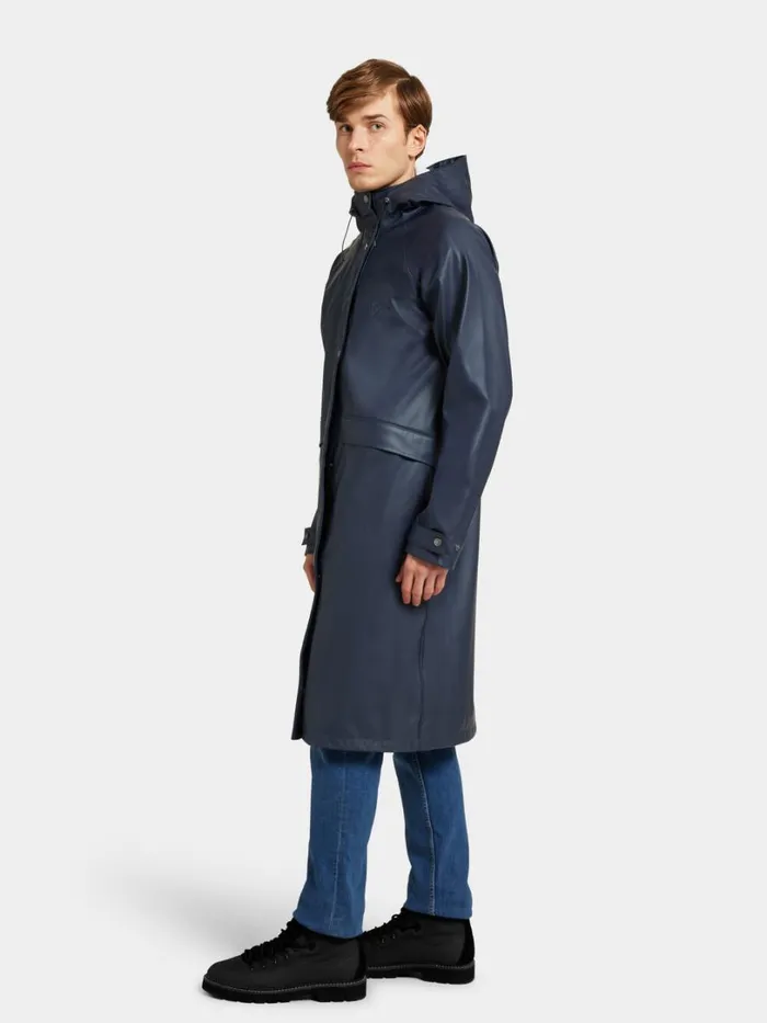 Sund Unisex Printed Parka Galon Dark Night Blue WomenMen Didriksons Lightweight Jackets