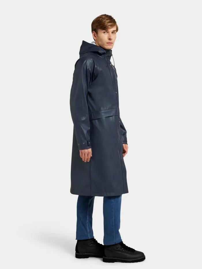 Sund Unisex Printed Parka Galon Dark Night Blue WomenMen Didriksons Lightweight Jackets