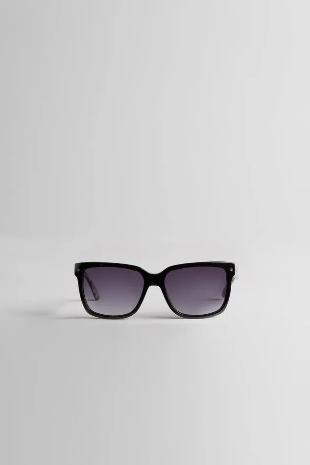 Sunglasses Women Elie Tahari Classic Rectangle Sunglasses BlackGrey Pearl