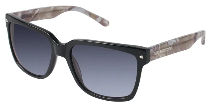 Sunglasses Women Elie Tahari Classic Rectangle Sunglasses BlackGrey Pearl