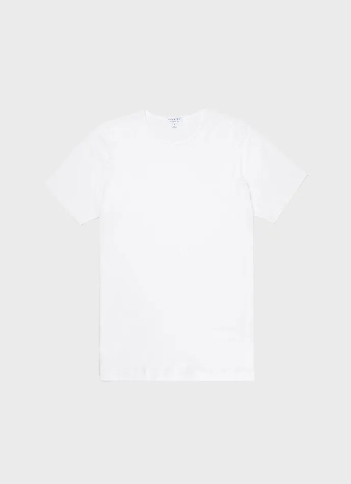 Superfine Cotton Underwear Tshirt White Men SUNSPEL Underwear Tops