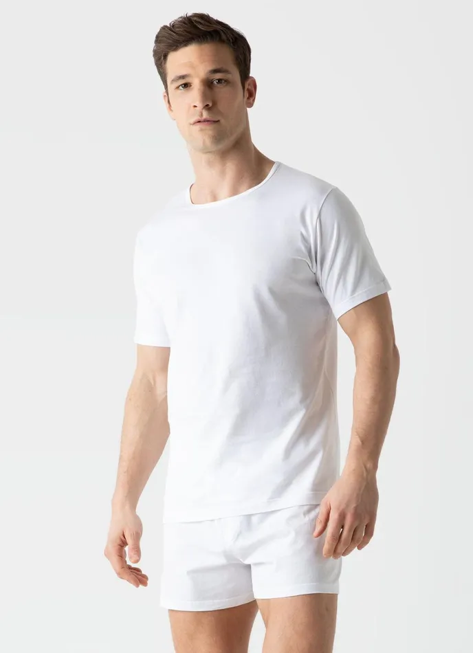 Superfine Cotton Underwear Tshirt White Men SUNSPEL Underwear Tops