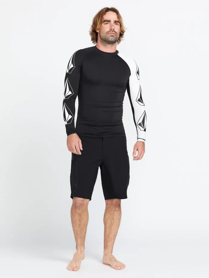 Surf Vitals Jack Robinson Long Sleeve Rashguard 8211 Black Mens Volcom Surf Vitals