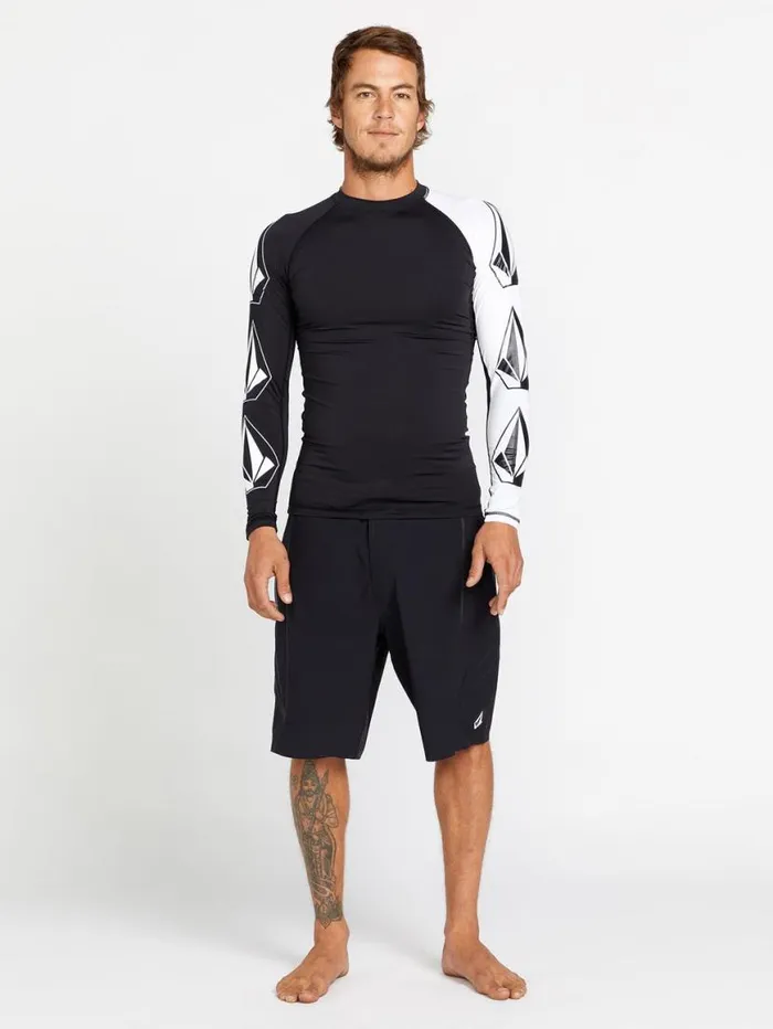 Surf Vitals Jack Robinson Long Sleeve Rashguard 8211 Black Mens Volcom Surf Vitals