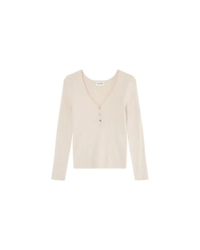 SWEATER BEIGE MADDIE Shop Grace and Mila Plain Jumpers