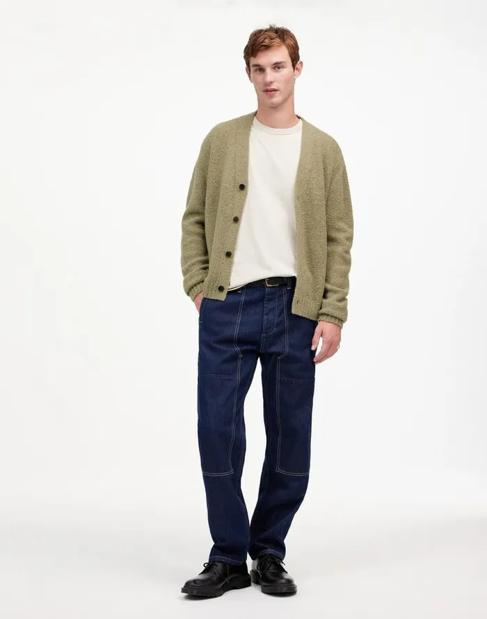 Sweaters Men Madewell Boucl Cardigan Sweater Faded Surplus