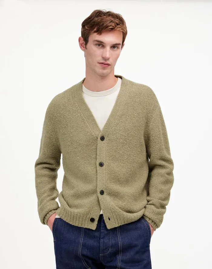 Sweaters Men Madewell Boucl Cardigan Sweater Faded Surplus