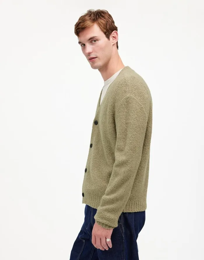 Sweaters Men Madewell Boucl Cardigan Sweater Faded Surplus