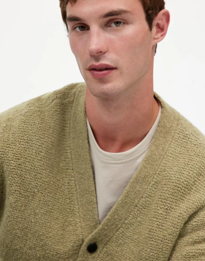 Sweaters Men Madewell Boucl Cardigan Sweater Faded Surplus