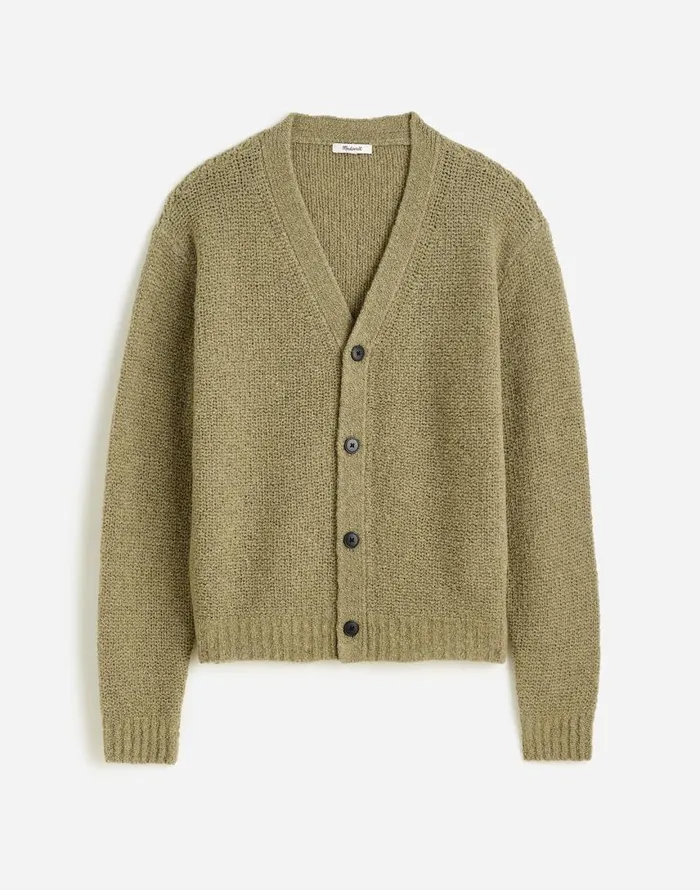 Sweaters Men Madewell Boucl Cardigan Sweater Faded Surplus