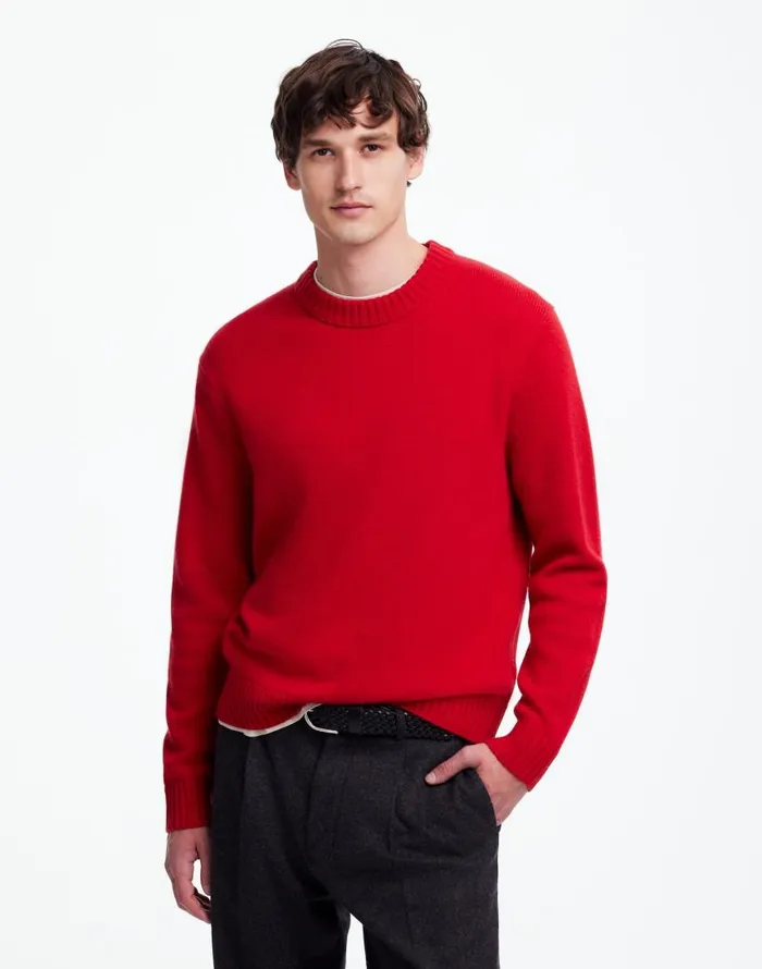 Sweaters Men Madewell Crewneck Sweater In SoftWool Pomegranate Seed