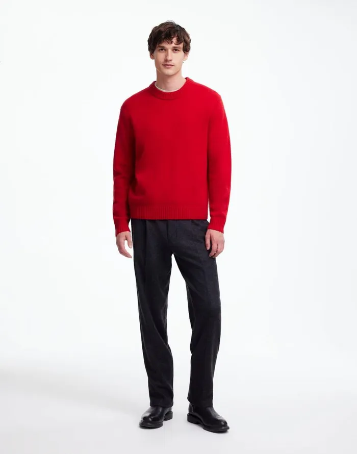 Sweaters Men Madewell Crewneck Sweater In SoftWool Pomegranate Seed