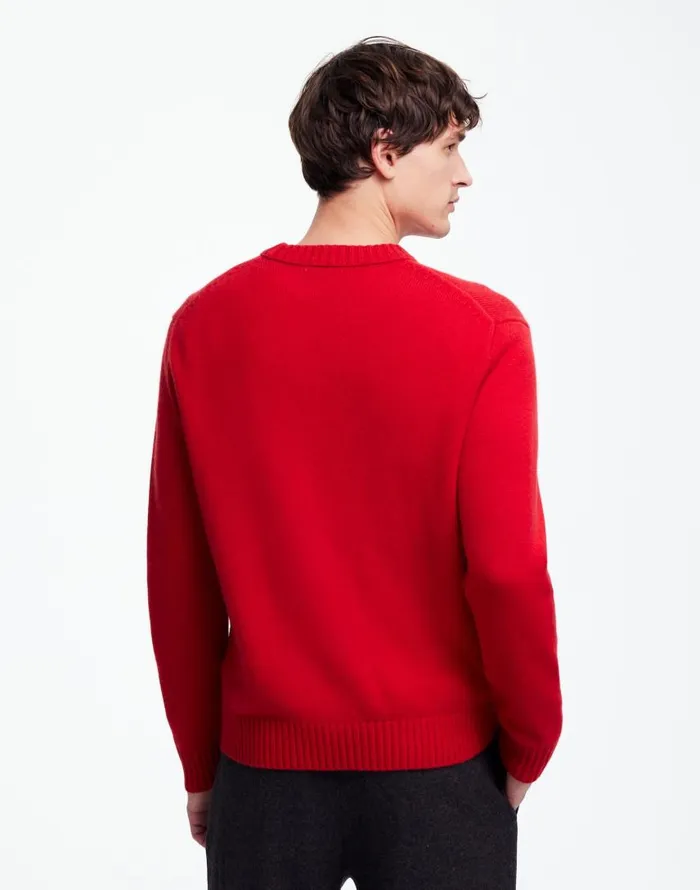 Sweaters Men Madewell Crewneck Sweater In SoftWool Pomegranate Seed