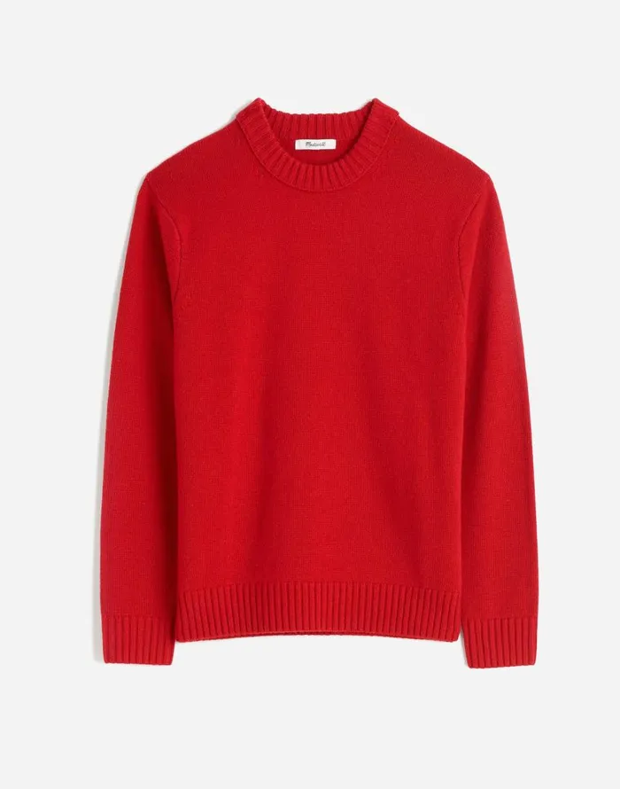 Sweaters Men Madewell Crewneck Sweater In SoftWool Pomegranate Seed