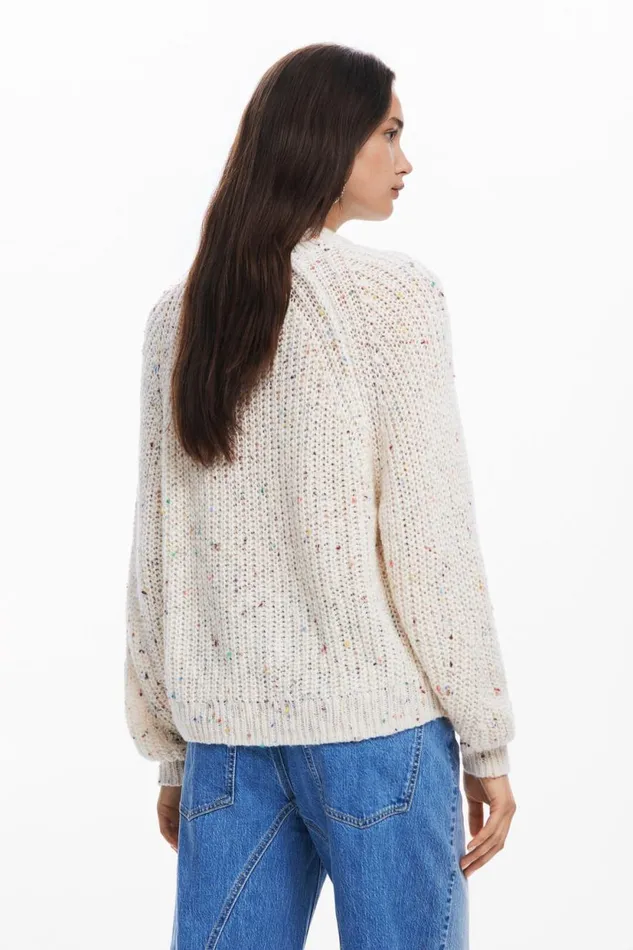 Sweaters Women Desigual Oversized Knit Sweater White