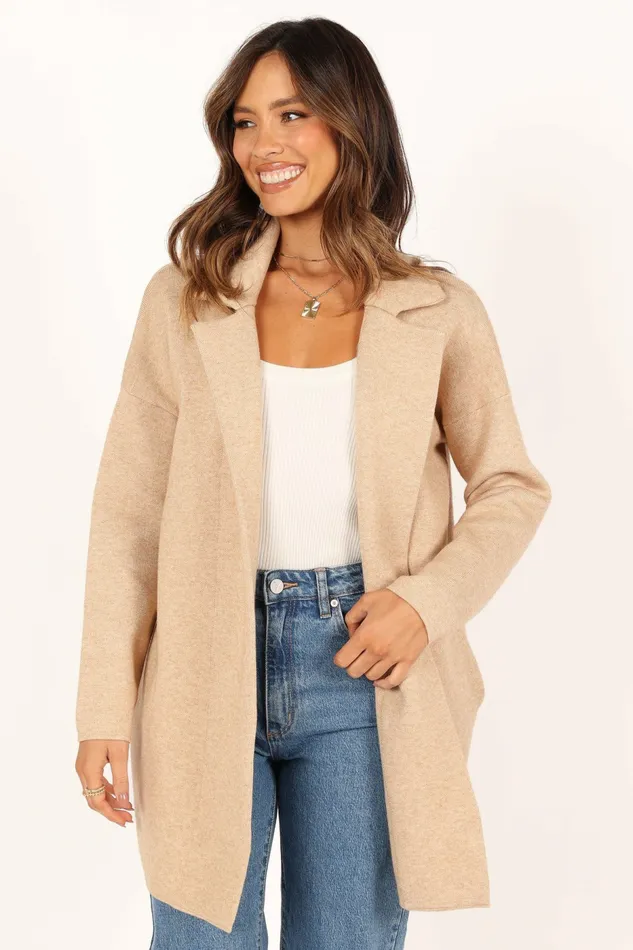 Sweaters Women Lenore Coatigan Sand Petal and Pup