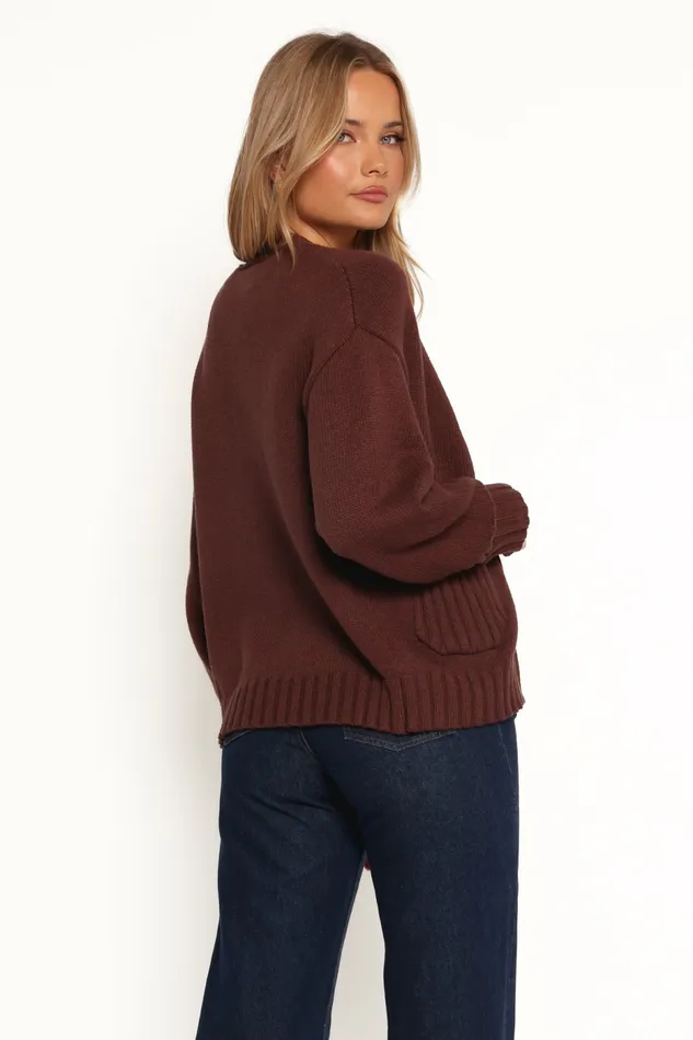 Sweaters Women Petal and Pup Eden Button Front Cardigan Brown