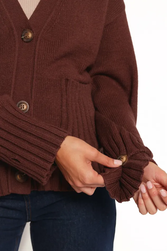 Sweaters Women Petal and Pup Eden Button Front Cardigan Brown