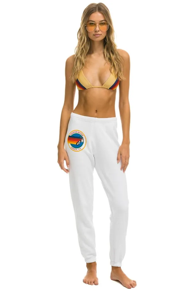 Sweatpants 8211 White Women Aviator Nation Sweatpants