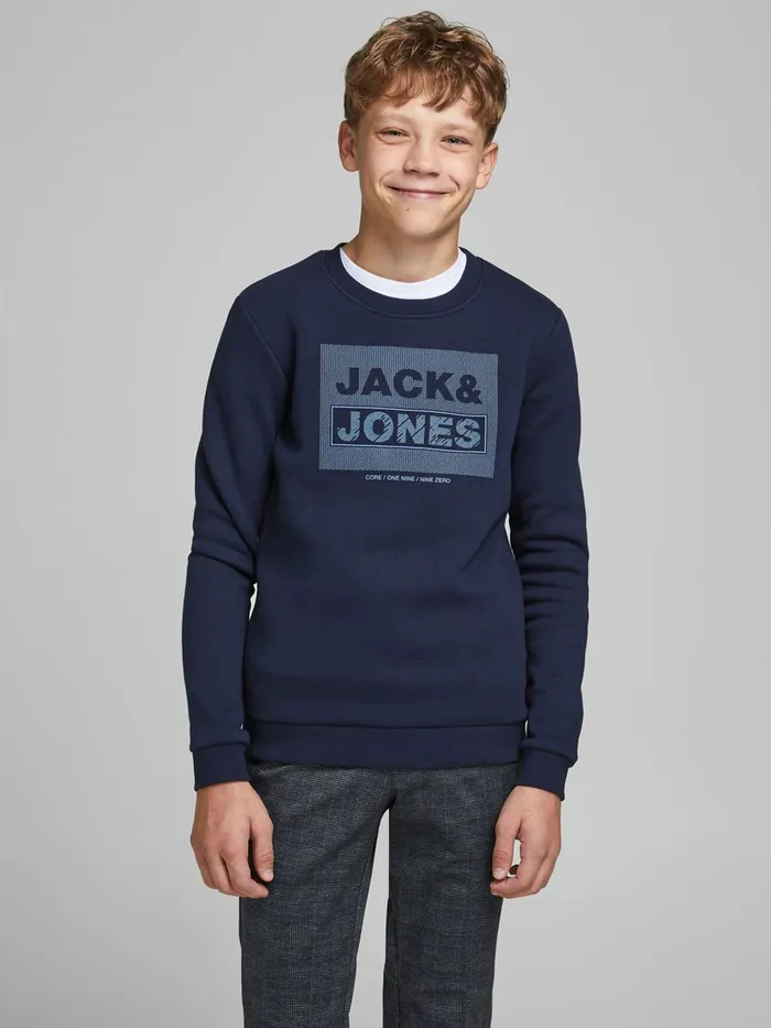 Sweatshirts JACK and JONES Junior BOYS CREW NECK SWEATSHIRT Blue Navy Blazer Casaul Sweatshirts JACK and JONES Junior BOYS CREW NECK SWEATSHIRT Blue Navy Blazer Casaul