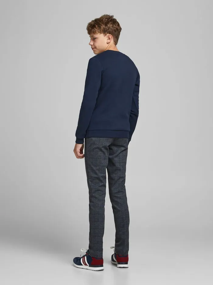 Sweatshirts JACK and JONES Junior BOYS CREW NECK SWEATSHIRT Blue Navy Blazer Casaul