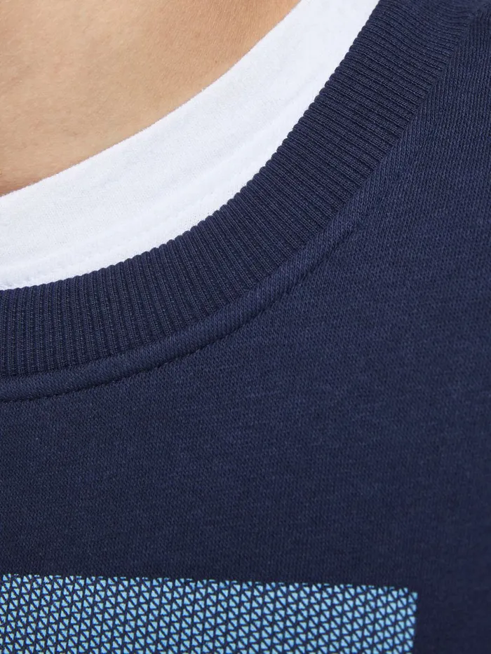Sweatshirts JACK and JONES Junior BOYS CREW NECK SWEATSHIRT Blue Navy Blazer Casaul