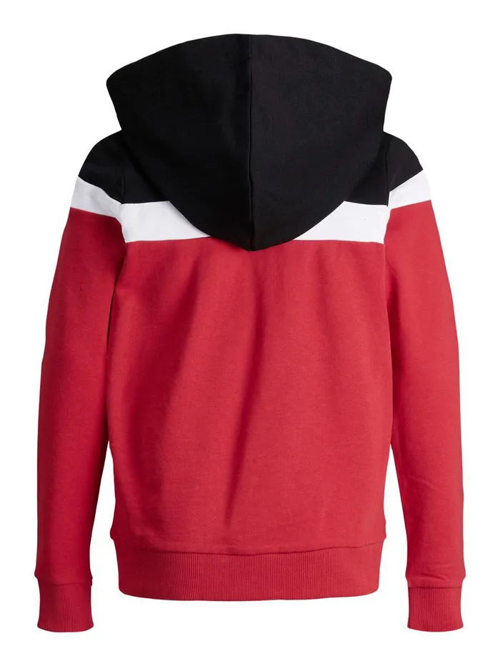 Sweatshirts JACK and JONES Junior BOYS LOOPBACK ZIP HOODIE Red True Red Gift Ideas