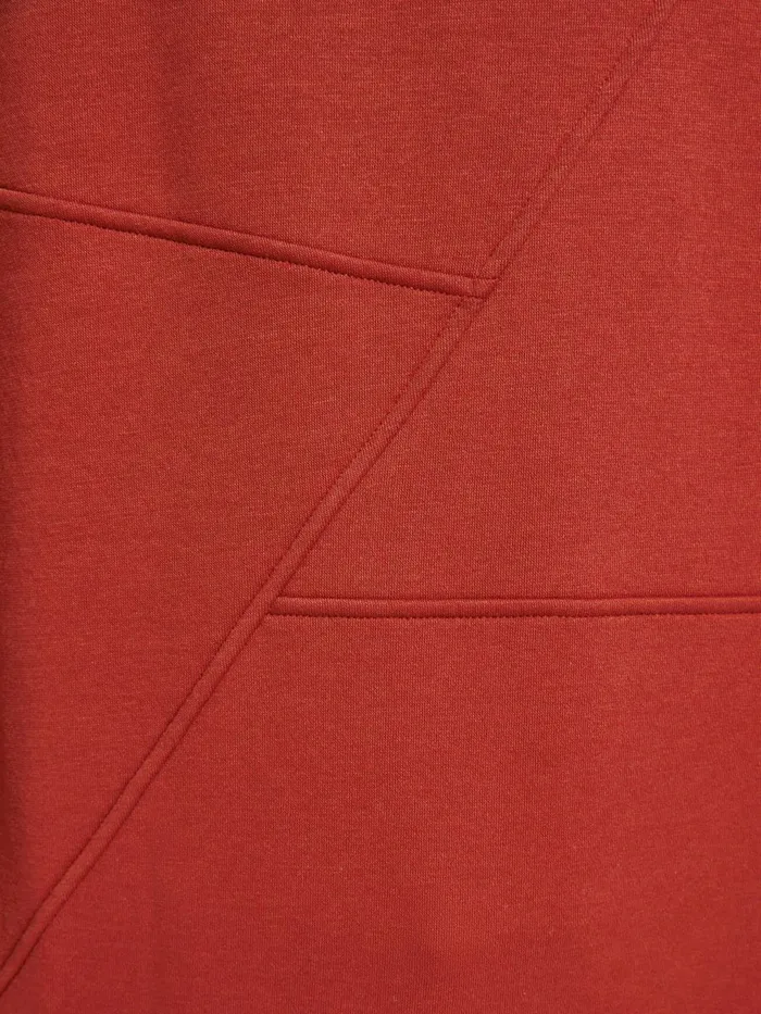 Sweatshirts JACK and JONES Mens ASYMMETRIC CUTLINE HOODIE Red Red Ochre For Sale