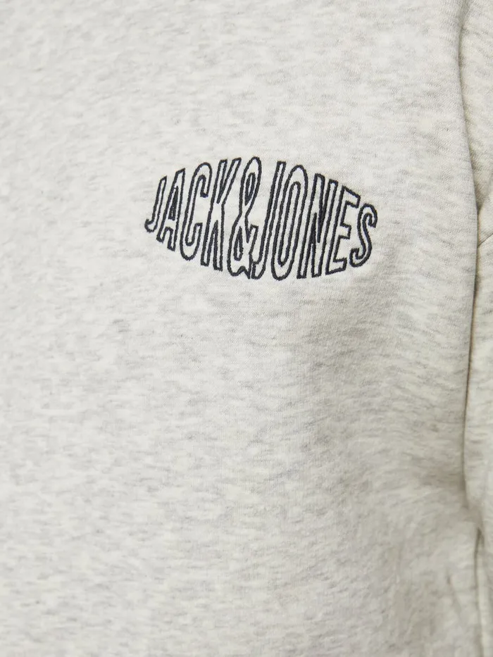 Sweatshirts JACK and JONES Mens CREW NECK SWEATSHIRT Grey White Melange Near Me
