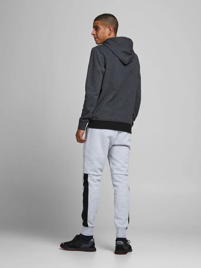 Sweatshirts JACK and JONES Mens LOGO HOODIE Grey Dark Grey Melange Popular