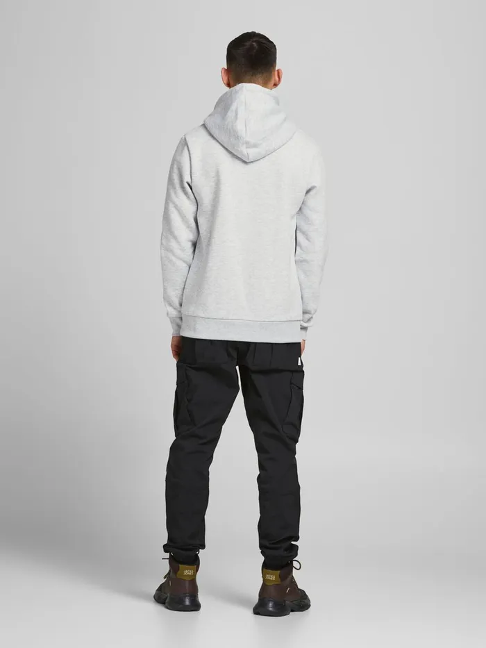 Sweatshirts JACK and JONES Mens LOGO HOODIE Grey Light Grey Melange Near Me