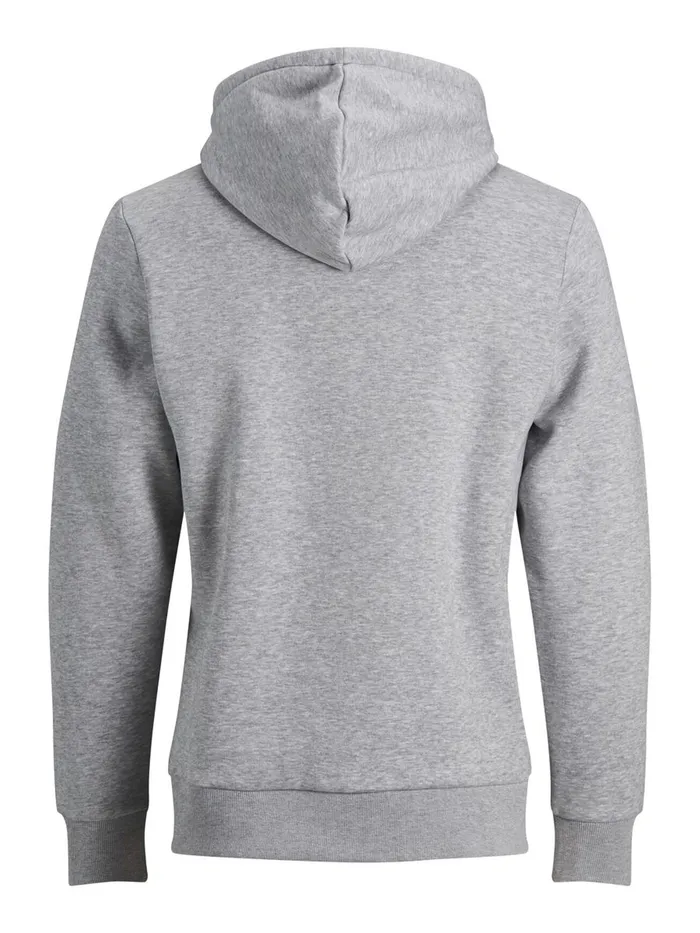 Sweatshirts JACK and JONES Mens LOGO HOODIE Grey Light Grey Melange Near Me