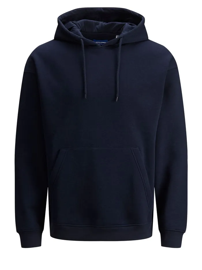 Sweatshirts JACK and JONES Mens LOOPBACK PLUS SIZE HOODIE Blue Navy Blazer Gift Ideas