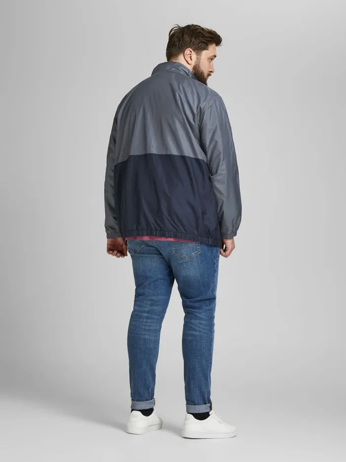 Sweatshirts JACK and JONES Mens RECYCLED POLYESTER BLEND PLUS SIZE JACKET Blue Ombre Blue Casaul